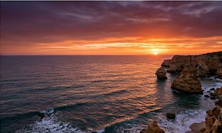 Coucher de soleil Algarve Portugal — Aldeia Energy